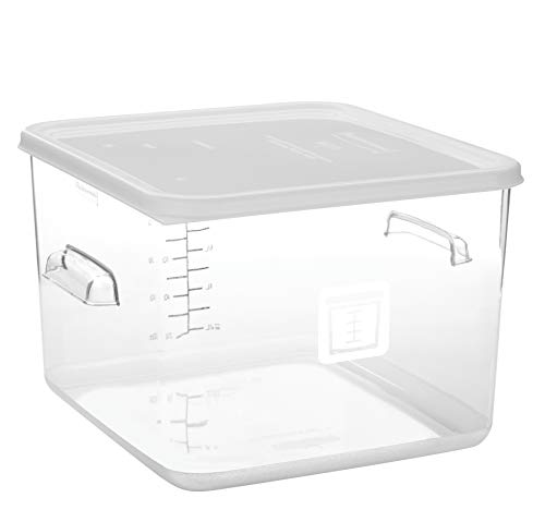 Rubbermaid Commercial Products Large Lid For 121822 Qt Plastic Space Saving Square Food Storage Container White Lid for KitchenRestaurantCafeteria for WetDry Food Storage - Image 3