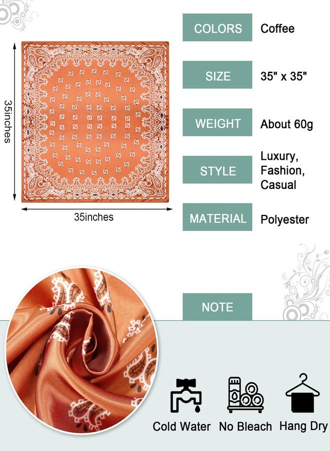 JaGely 12 Pcs 35" Satin Square Large Head Scarves Silk Like Neck Scarf Vintage Bandanas Satin Hair Scarf Neckerchief (Colorful Style) - Image 2