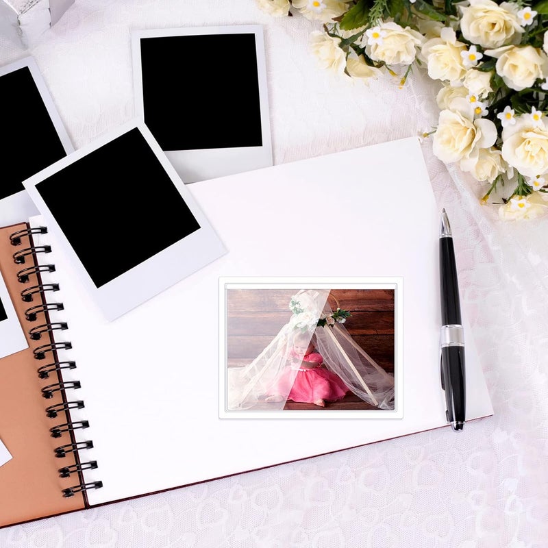 Glenmal Clear Adhesive Pockets Label Holder 35 x 275 Inch Plastic Photo Sleeves Square Label Pockets Holder for School Library Office Home Business Index Cards Storage Bin Cabinets Supplies50 Pcs - Image 5