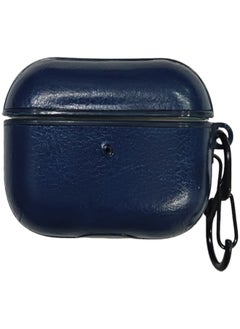 Generic Leather Case for AirPods Pro, AirPods Case Protective Case with Hook Black Headphones PU Case (LED Visible) (Supports Wireless Charging) for Apple AirPods Pro/Pro 2 - Navy Blue  - Image 4