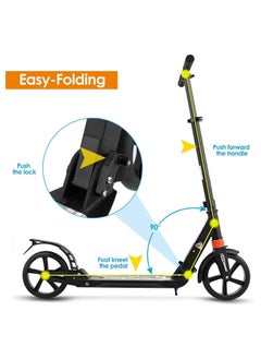 Cool Baby Dual Suspension Hight Adjustable Urban Scooter Folding Kick Scooter with Big Wheels for Teens Kids Age 12 Up  - Image 4