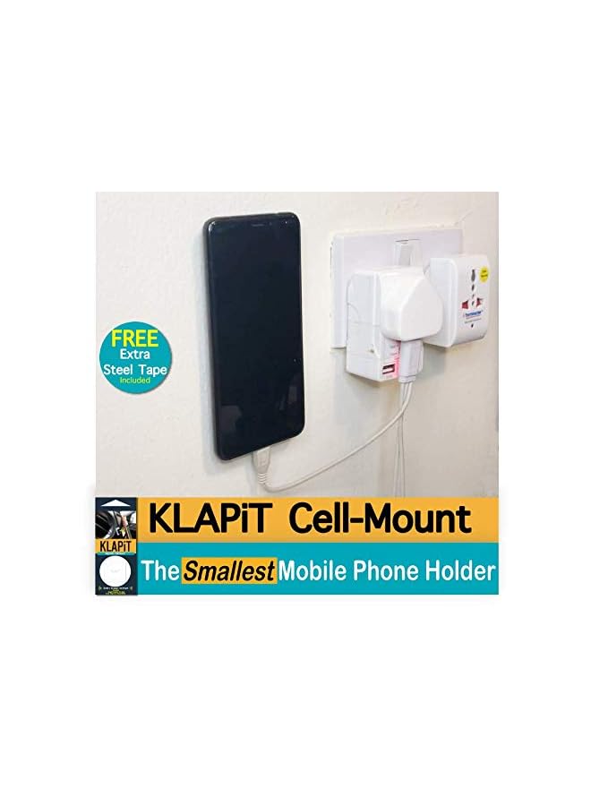 KLAPiT CELL MOUNT Universal Magnetic Phone Holder for Car, Home, and Office Measuring 1 Inch, Holds All Phones on Dashboard, Desk, Tiles, Walls, and Glass Easy Use - Image 5