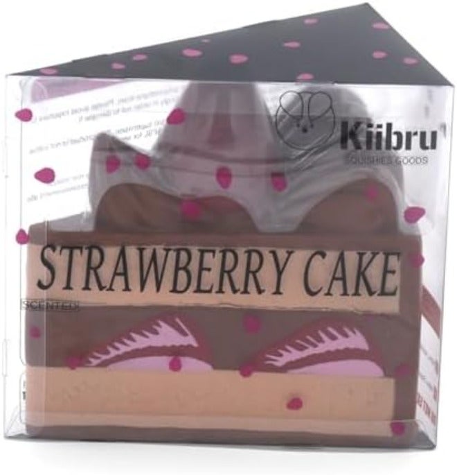 Kiibru Strawberry Shortcake Squishy Birthday Cake Squeeze Colossal Slow Rising Squishies Scented Toy Gift (Chocolate) - Image 3