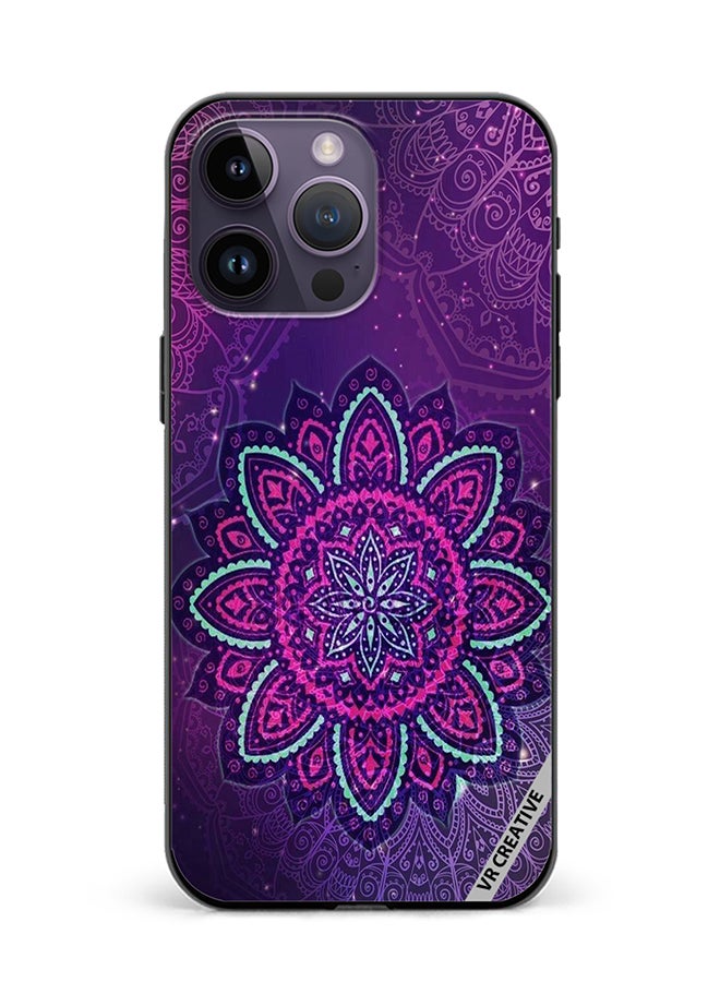 VR CREATIVE Protective Case Cover For Apple iPhone 15 Pro Mandala Design Multicolour - Image 1