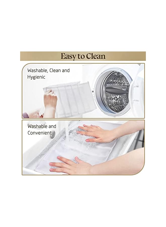 Green Tiger Washable Wardrobe Clothes Organizer (N4 Pieces-White) - Image 3