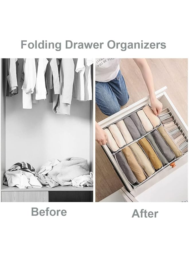 Green Tiger Washable Wardrobe Clothes Organizer (N4 Pieces-White) - Image 5