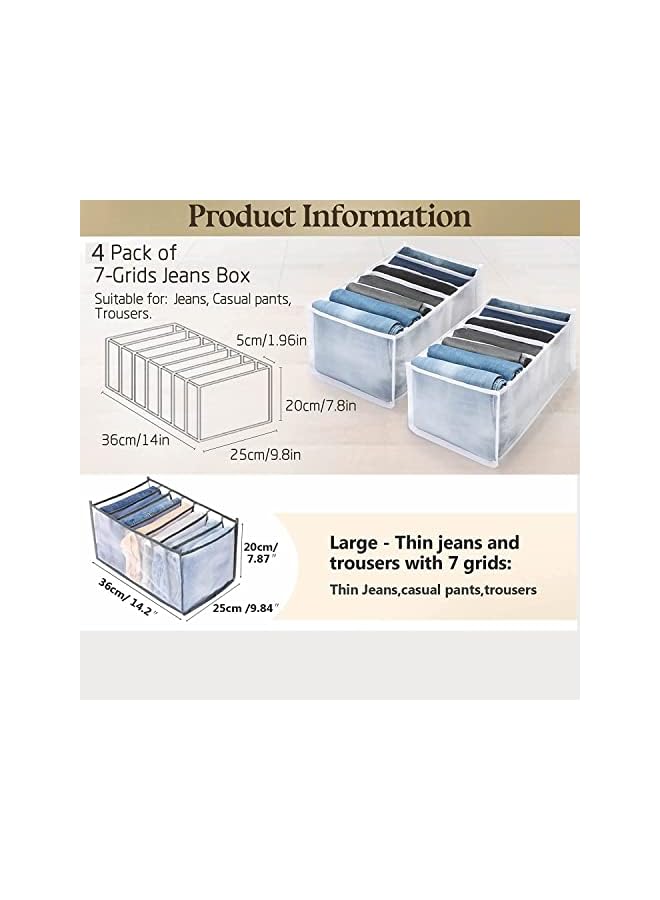 Green Tiger Washable Wardrobe Clothes Organizer (N4 Pieces-White) - Image 2