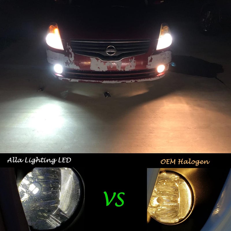 Alla Lighting Super Bright H8 H11 LED Fog Lights Bulbs or DRL, 6000K Xenon White H16 H11LL H8LL H1155 Replacement, 2800Lms 5730 33-SMD 12V for Cars, Trucks, SUVs, Vans - Image 3