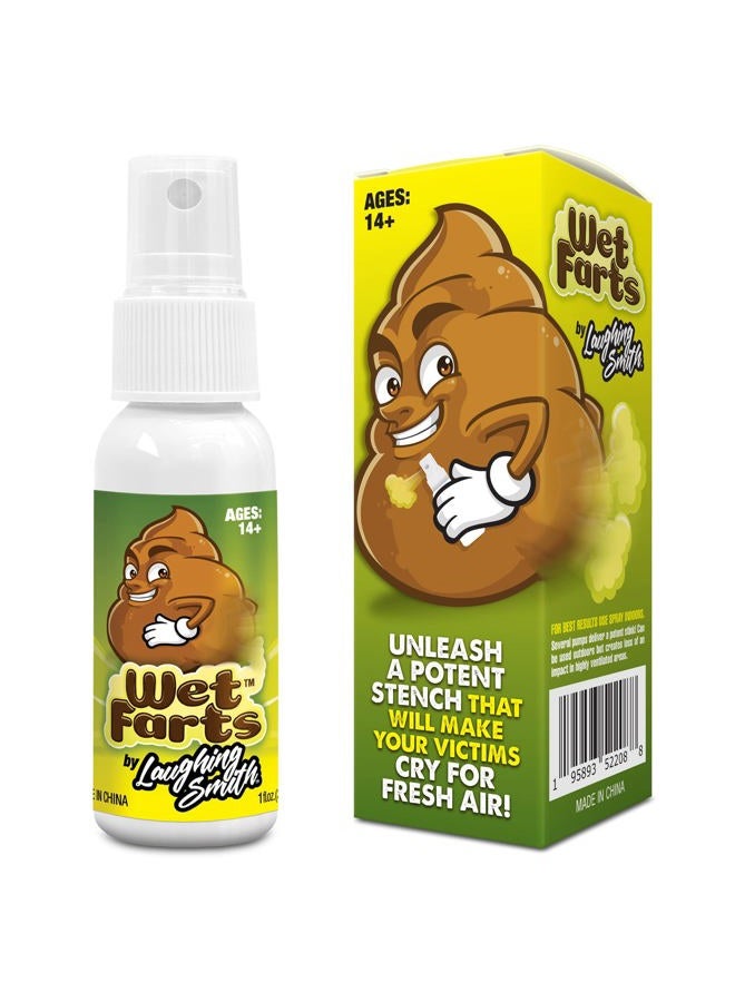 Laughing Smith غازات رطبة - رذاذ رائحة قوية - رائحة قوية إضافية - هدايا مزاح مضحكة ومقالب للبالغين أو الأطفال - أشياء مزاح ذات رائحة كريهة - غير سامة - رائحتها مثل غاز 'سيء' حقًا - Image 1