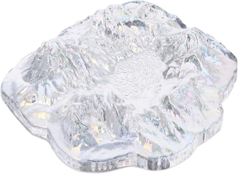 Generic Mountain Shaped Glass Ashtray Cigarette Butt Container Nordic Creative Colorful Ice Sculpture Style Home and Office Decoration - Image 1