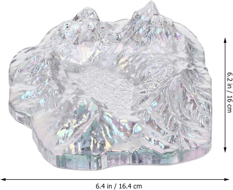 Generic Mountain Shaped Glass Ashtray Cigarette Butt Container Nordic Creative Colorful Ice Sculpture Style Home and Office Decoration - Image 2