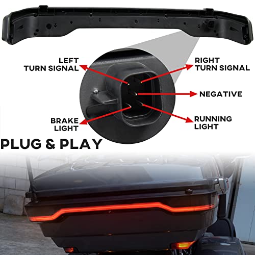 VEISUTOR Smoke King Tour Pack Pak LED Brake Turn Tail Lamp Kit for 2014-2022 Harley Touring Road Glide Street Glide Electra Glide Tail Light Accessories (Replace #67800368) - Image 4