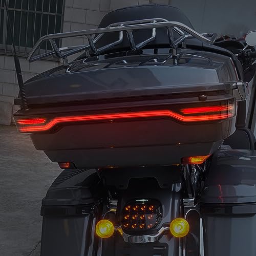 VEISUTOR Smoke King Tour Pack Pak LED Brake Turn Tail Lamp Kit for 2014-2022 Harley Touring Road Glide Street Glide Electra Glide Tail Light Accessories (Replace #67800368) - Image 2