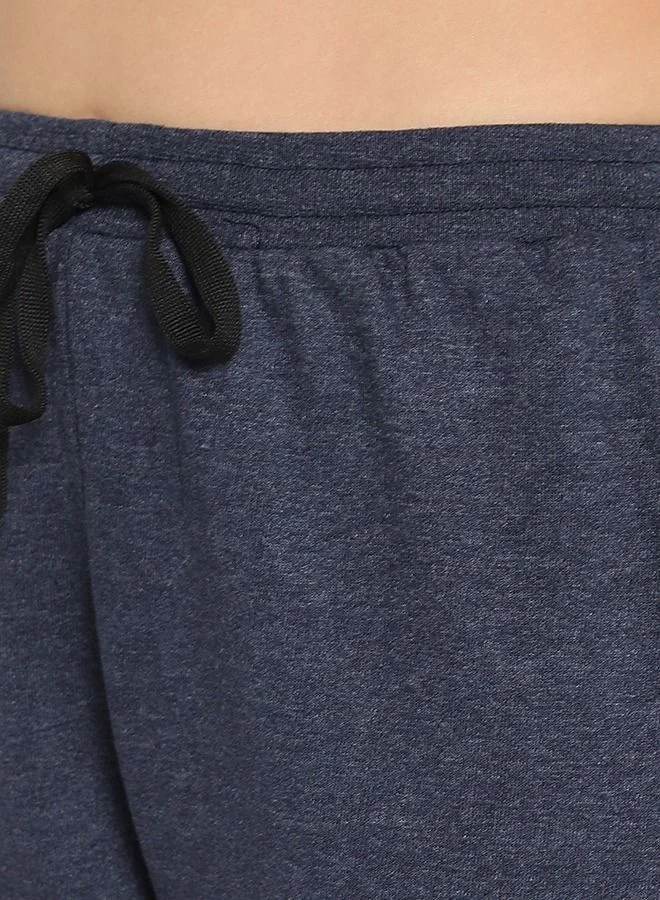 كلوفيا Clovia Chic Basic Cuffed Joggers in Navy - Knit