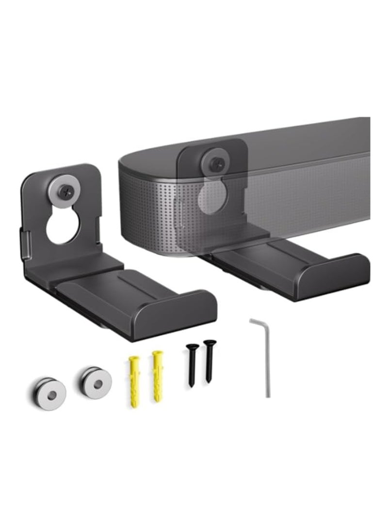 MVAQKLM حامل شريط الصوت العالمي للتركيب أسفل التلفزيون أو الحائط، حامل قابل للتعديل يتحمل حتى 30 رطلاً (13.6 كجم)، رف شريط الصوت الآمن لأجهزة Samsung وLG وSony وBose وJBL والمزيد، مجموعة تركيب سهلة متضمنة - Image 1