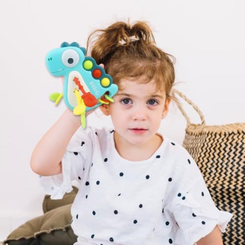Baby Activity Board toys Educational Busy Board with Steering Wheel Interactive Learning Toy for Toddlers Dinoasur - Image 5