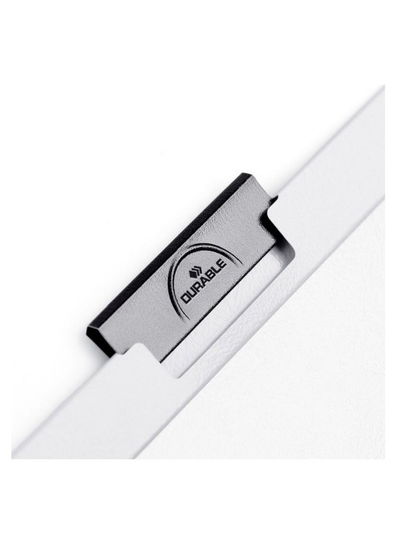 Durable 5-Piece Duraclip Clip Folder White - Image 2