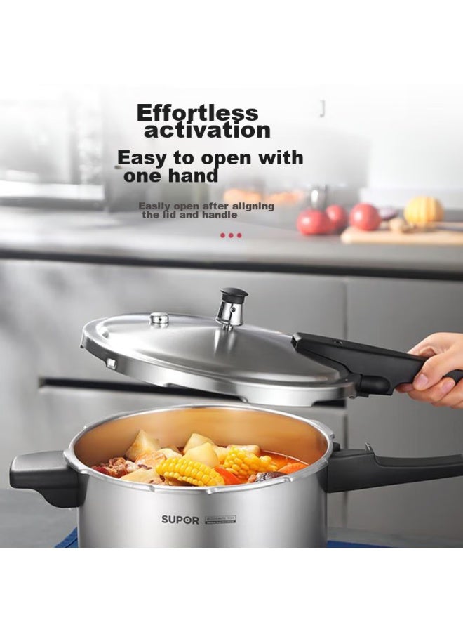 Supor Pressure Cooker, 304 Stainless Steel, 22cm, Compatible With Gas Stoves, Yw223fb1 - Image 3