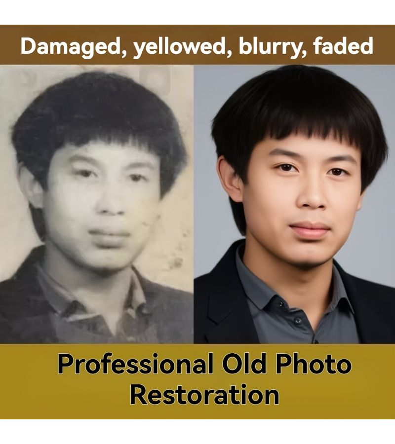 Old Photo Restoration Service Upgrade Repair 6 Inch Relive Beautiful Moments Special Gift - Image 1
