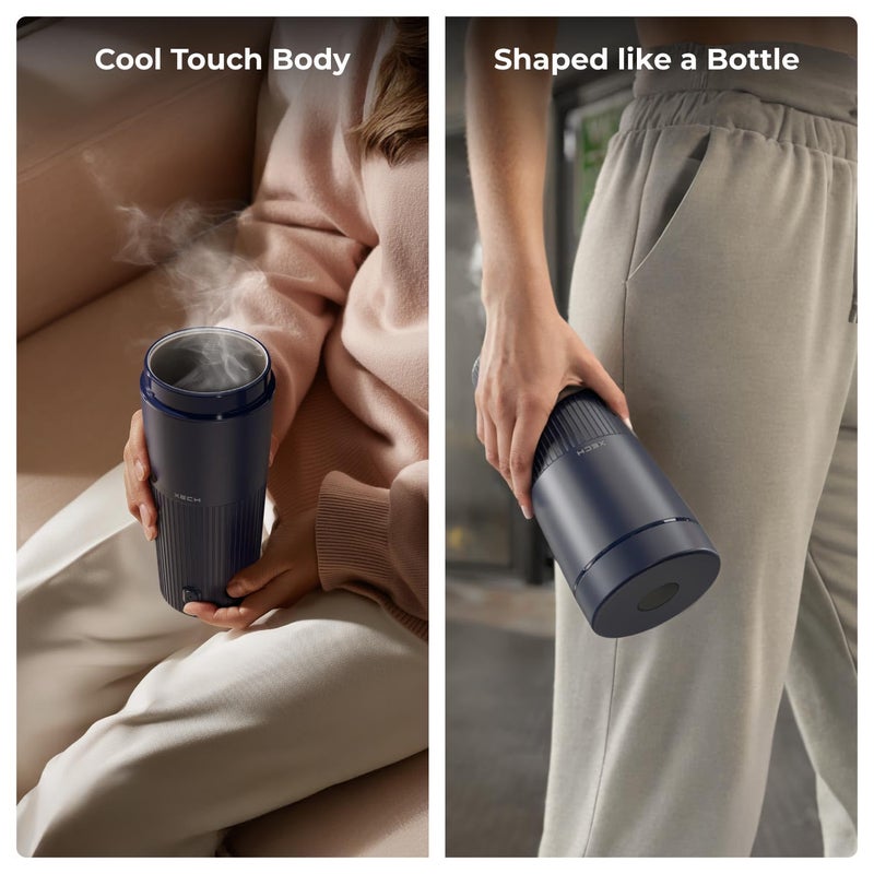 Xech غلاية كهربائية محمولة 700 مل | غلاية سفر صغيرة مع غلي سريع، جسم ABS بارد الملمس، غلايات شاي وقهوة ووجبات سريعة 500 واط | غلاية ماء ساخن ميني (هايدروبويل برو) (أزرق) - Image 5