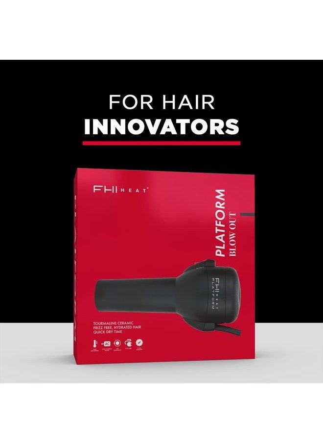 FHI Heat - Platform All-In-One Blow Out Handle Less Hair Dryer with Attachment Set, Comb, Concentrator & Diffuser, Black - Image 1