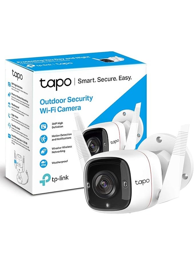 TABO Outdoor Security Camera Weatherproof 3MP WiFi Night Vision Motion Detection Built-in Siren Smart Surveillance Camera - Image 1