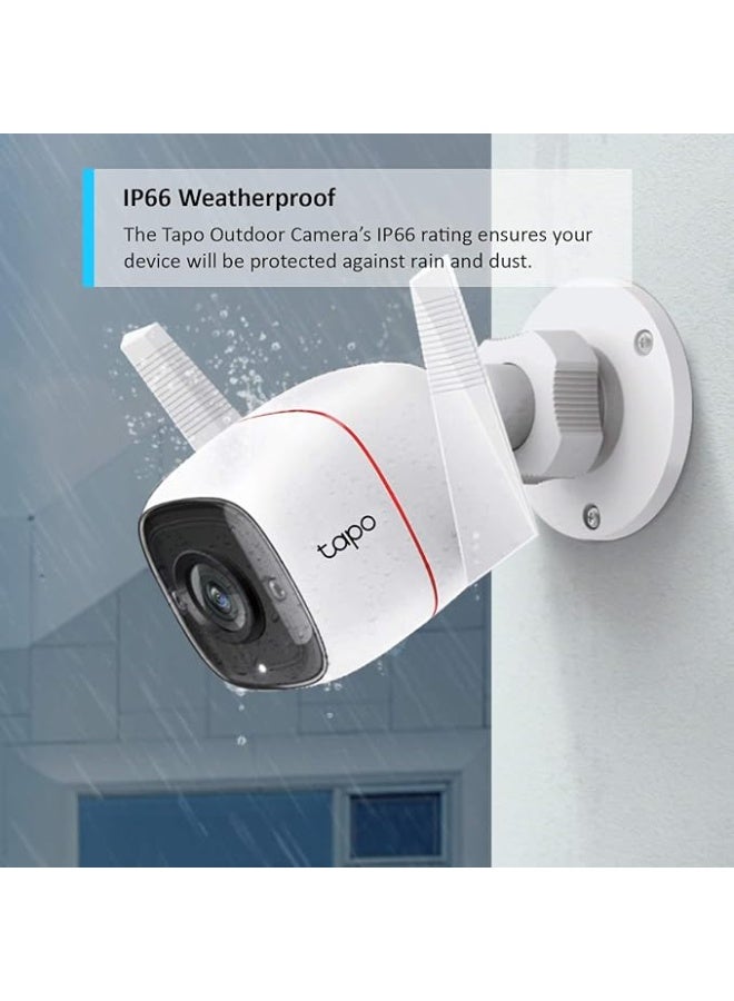 TABO Outdoor Security Camera Weatherproof 3MP WiFi Night Vision Motion Detection Built-in Siren Smart Surveillance Camera - Image 2