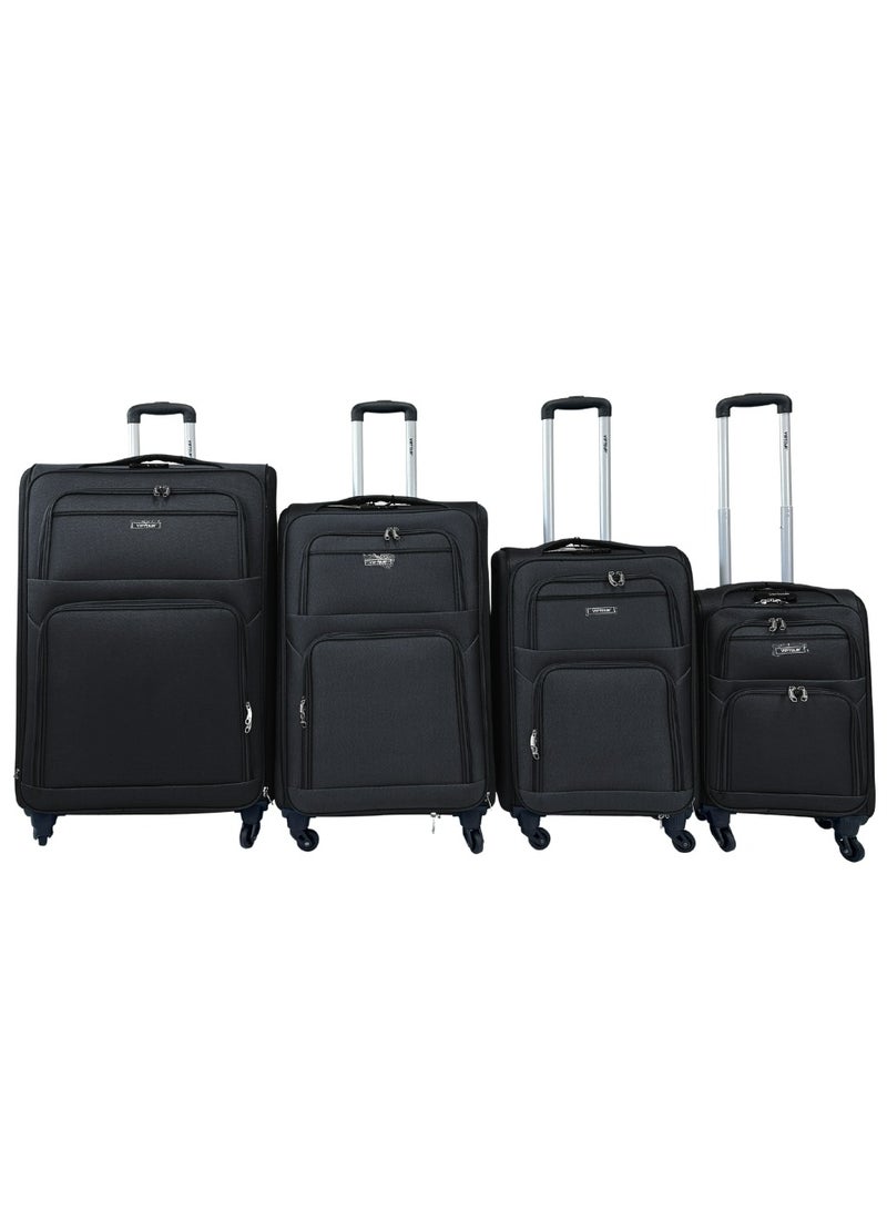 فيبتور مجموعة حقائب سفر متينة من القماش مكونة من 4 قطع مع عجلات دوارة - Image 1