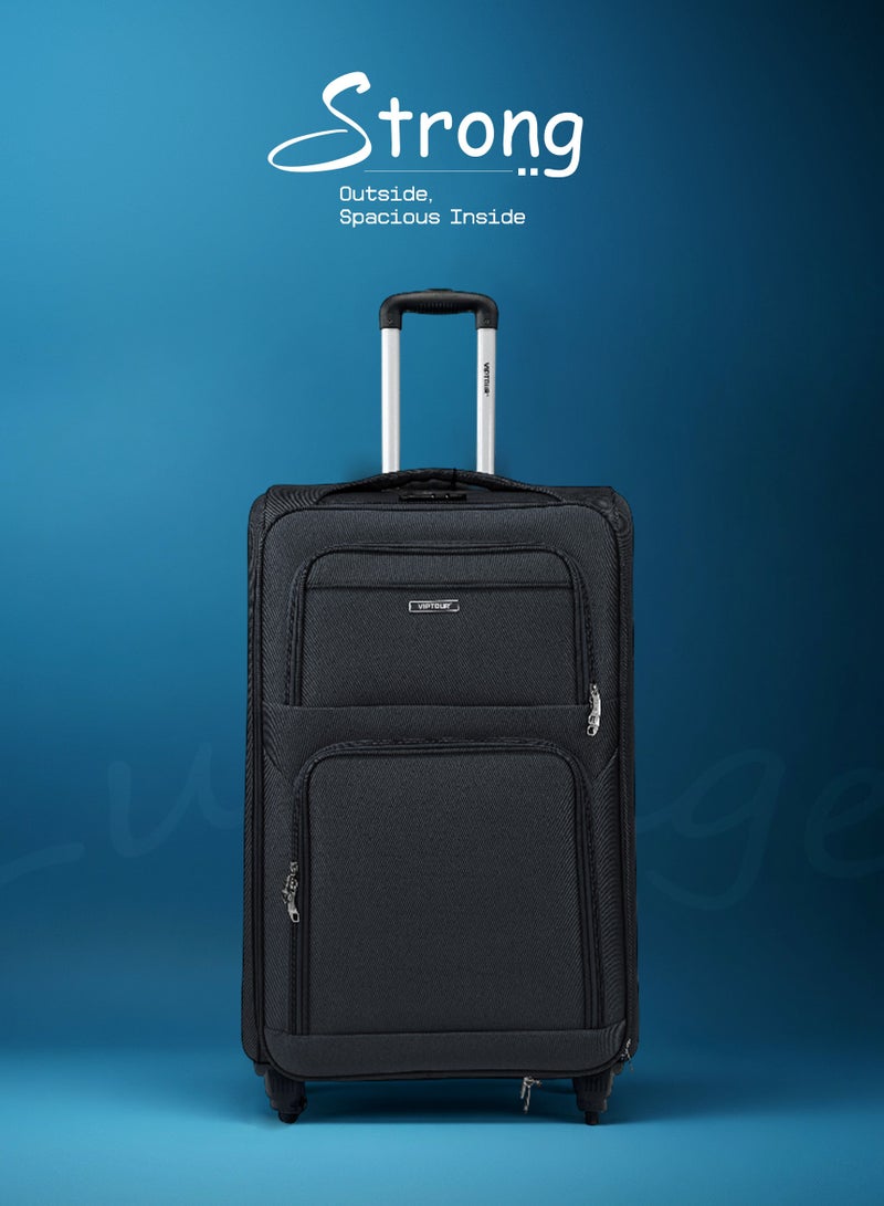 فيبتور مجموعة حقائب سفر متينة من القماش مكونة من 4 قطع مع عجلات دوارة - Image 3