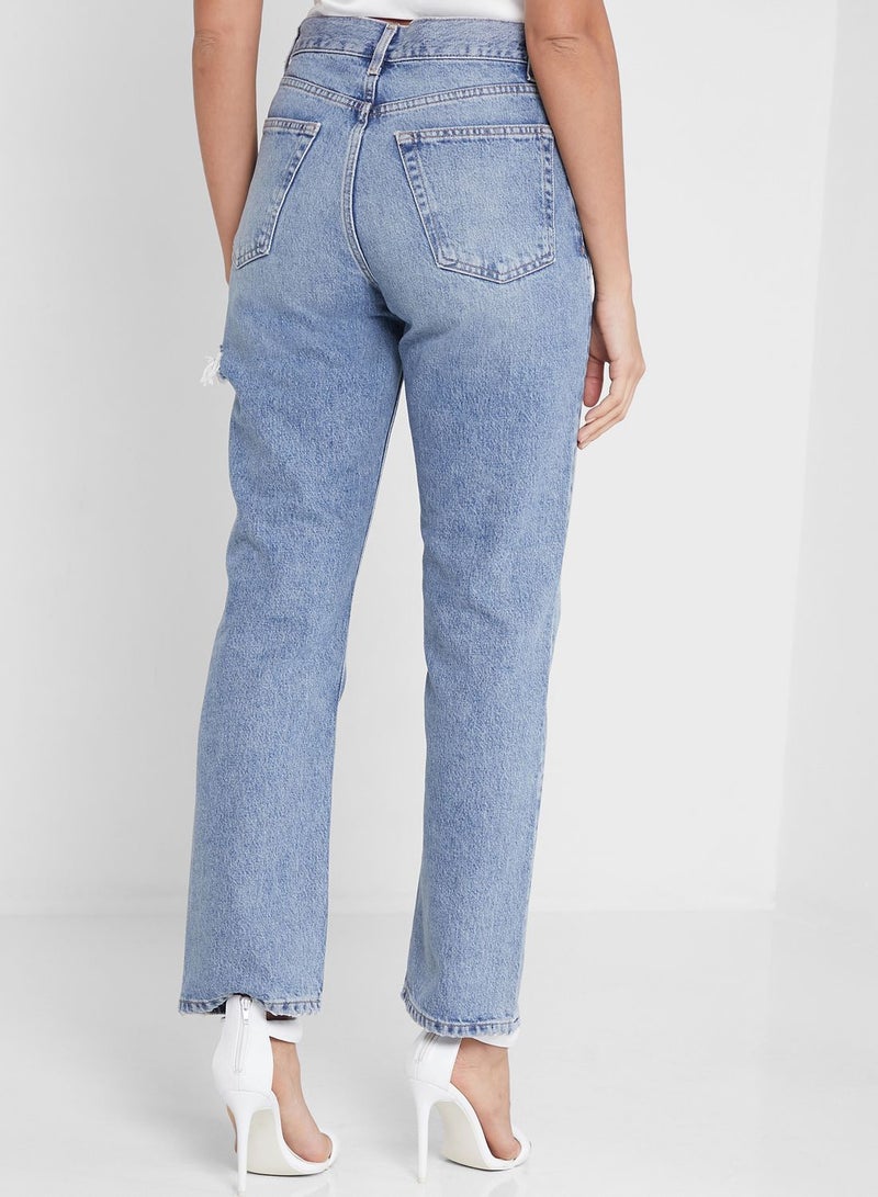 توب شوب جينز بتفاصيل ممزقة - Image 2