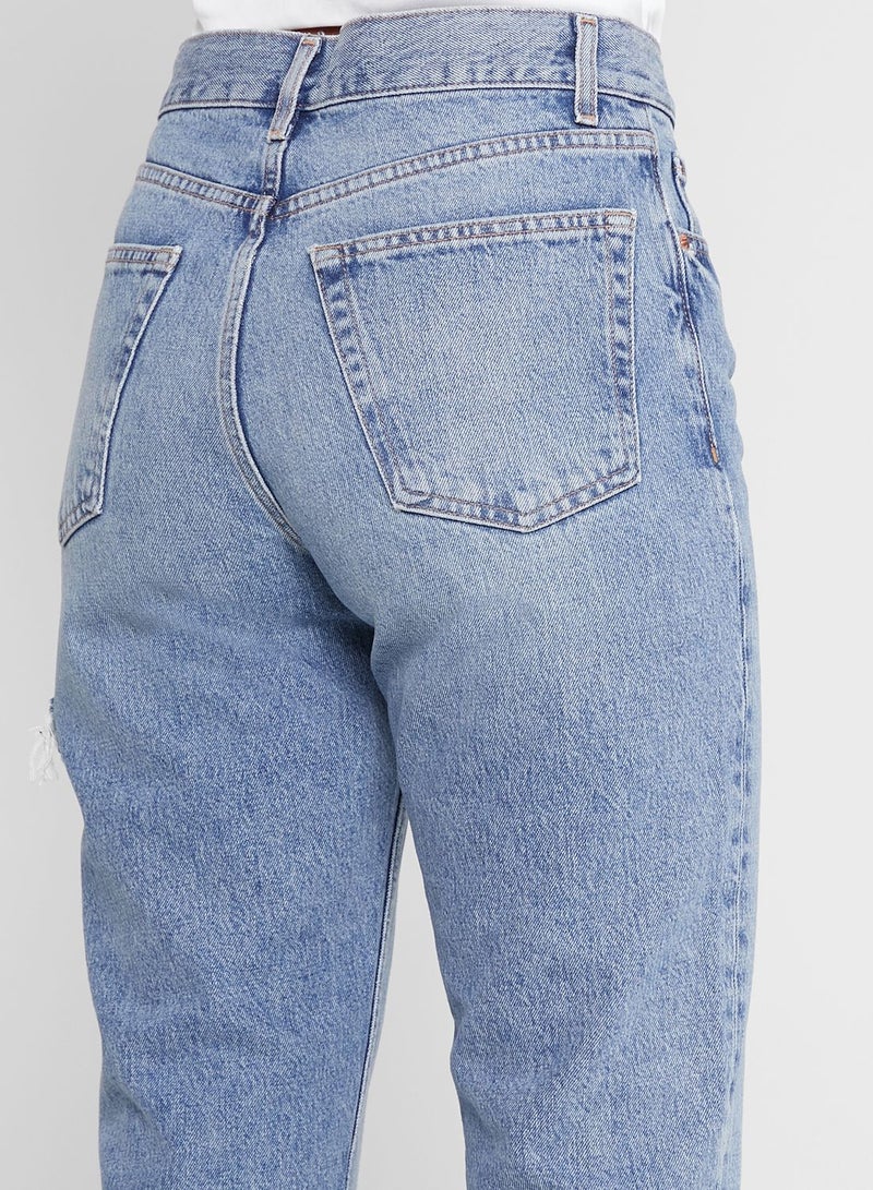 توب شوب جينز بتفاصيل ممزقة - Image 4