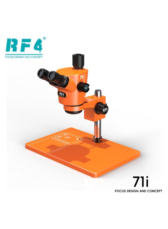 RF4 I17 Orange High Precision Trinocular Optical Microscope LED Illumination for Mobile Phone Repair PCB Inspection Micro - Image 5