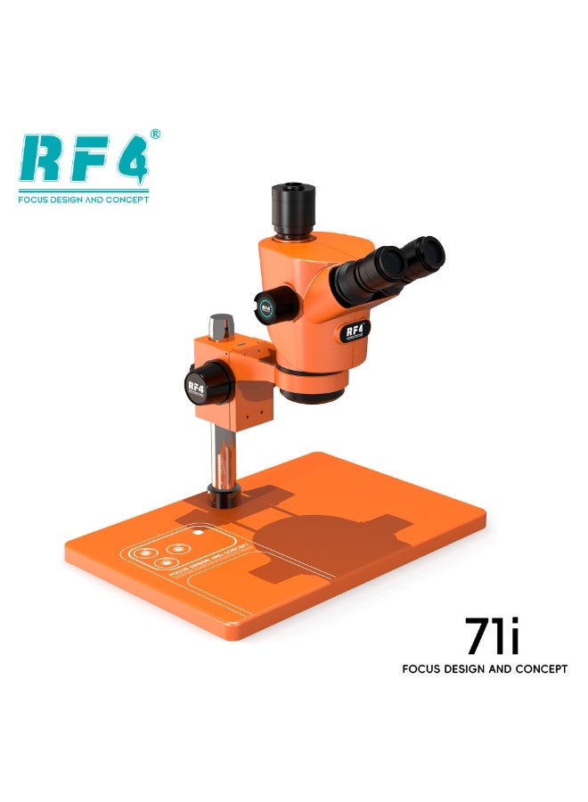 RF4 I17 Orange High Precision Trinocular Optical Microscope LED Illumination for Mobile Phone Repair PCB Inspection Micro - Image 2