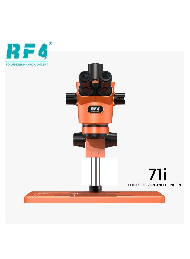 RF4 I17 Orange High Precision Trinocular Optical Microscope LED Illumination for Mobile Phone Repair PCB Inspection Micro - Image 1