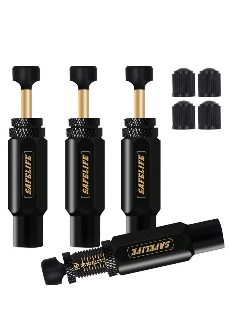 Adjustable Auto-Stop Tire Deflator Valve Kit, 10-30 PSI Air Down Tool Offroad Accessories, 4 Pcs - Image 4