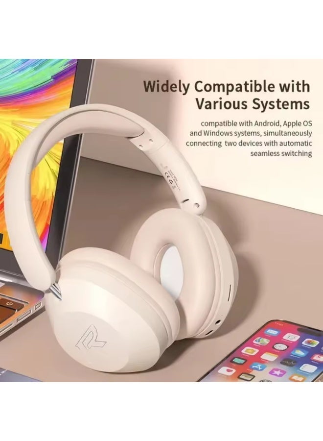 caijin Head-mounted Bluetooth headset, foldable wireless Bluetooth headset, no sound leakage wireless gaming headset, Hi-Fi stereo sports headset, long battery life, compatible with mobile phones, computers, iPads, etc - Image 5