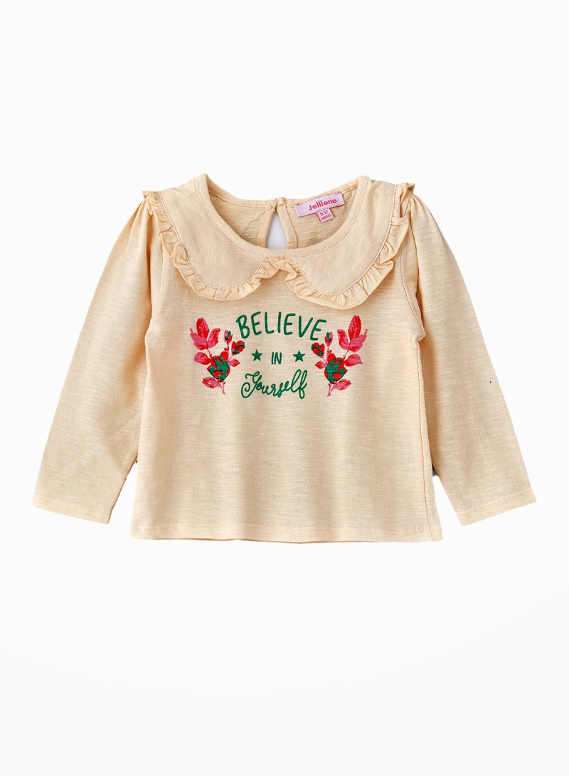Jelliene Cozy Knit Long Sleeve T-Shirt for Girls  - Image 1