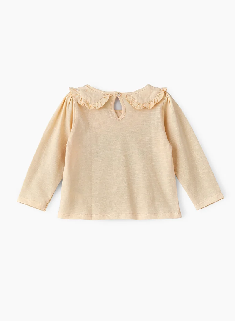 Jelliene Cozy Knit Long Sleeve T-Shirt for Girls