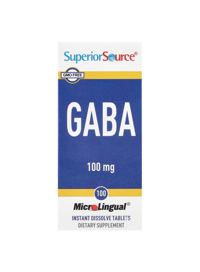 GABA, 100 mg, 100 MicroLingual® Instant Dissolve Tablets