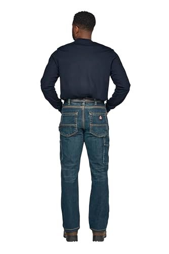 Bulwark FR Bulwark Men's Lightweight FR Long Sleeve T-Shirt, Navy, Large - Image 2