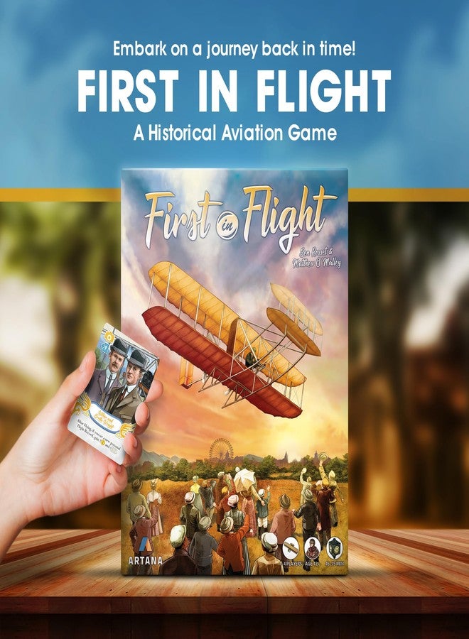 Genius Games First In Flight: MENSA Award Winning Board Game About Historical Aviation - Strategy Board Game for Teens, Adults and Heavy Gamers - A Flight-Themed Adventure Card Game for Airplane Enthusiasts - Image 2