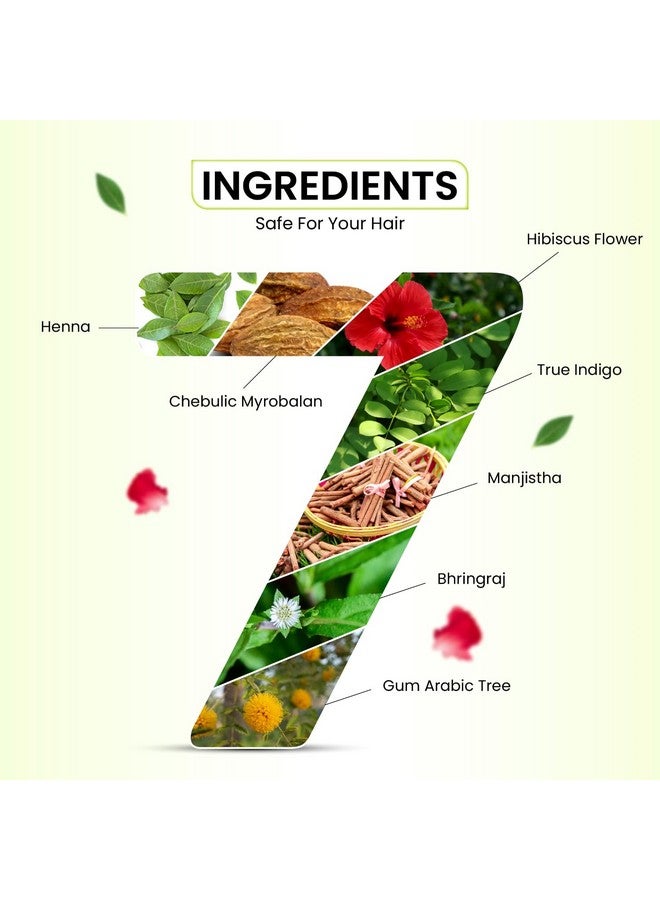 VCare VCare Natural Herbal Hair Dye Powder for Men and Women|Apply for Dry Hair & Beard With Brushes, Shower caps and Gloves|100% Organic Henna Black Dye Hair Color Boost Shine and Hair Growth-200g - Image 4