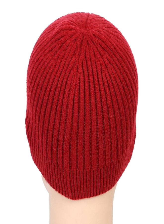 Bonjour Unisex Woolen Winter Cap for Men & Women | Thermal Wear Stylish Soft Winter Caps for Boys & Girls | Beanie Cap Red - Image 5