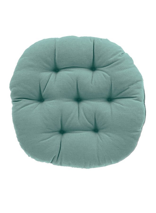 هاوس ون مخده وسادة ديكور منجدة مربعة من المخمل الناعم بتصميم سادة وألوان جذابة - تركواز - Image 1