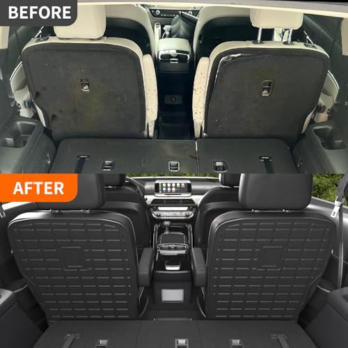 powoq 7 Seat Cargo Mat Compatible with 2020-2025 Kia Telluride Trunk Mat Cargo Liner TPE 2nd Backrest Liner Back Seat Protector Replacement for 2020-2025 Kia Telluride Accessories - Image 3