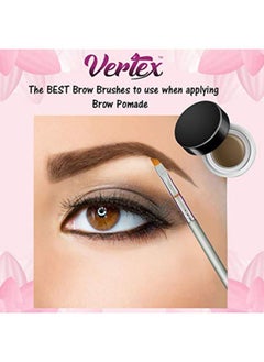 VERTEX W Brush Kit Thin Angled - Eye Brow Concealer Contour Brush To Shape And Conceal Eyes Duo Spoolie Brushes Firm Bristles Definer For Filling Pomade Gel | Defining Arches Winged Eyeliner Stencil  - Image 2