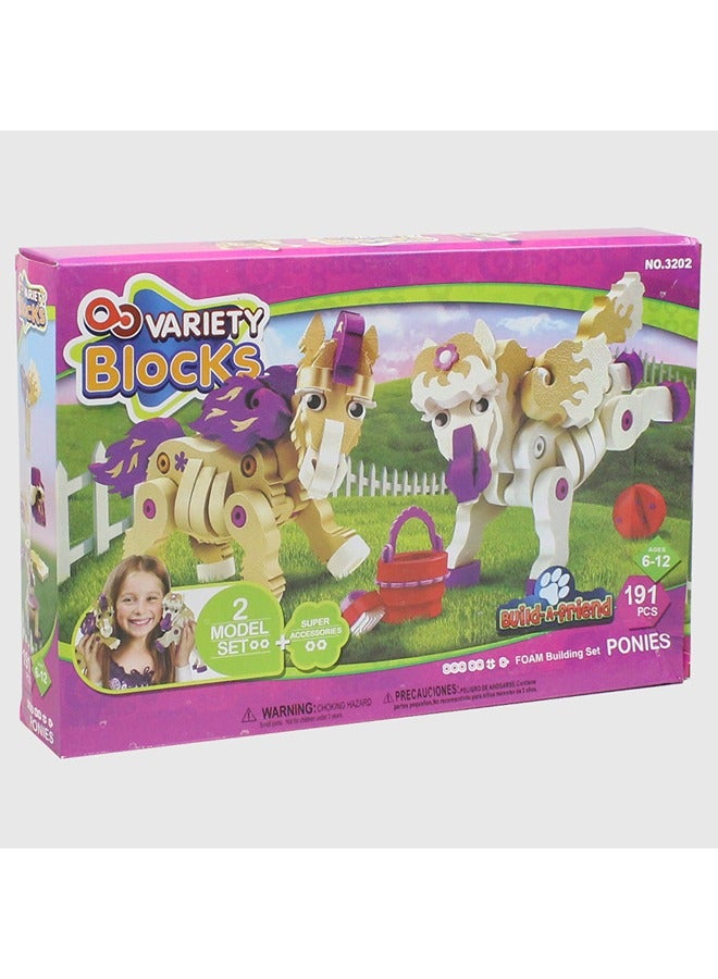 Variety Blocks Variety Blocks Building Set - Ponies 191 Pcs  - Image 1