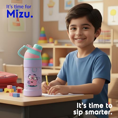 Rabitat Mizu Vacuum Insulated Water Bottle Chatter Box 410 ml | 2 Years Brand Warranty | Water Bottle for School Kids | Thermos Flask | Upto 18 hrs Hot and Cold Steel Water Bottle | ISI Certified - Image 2