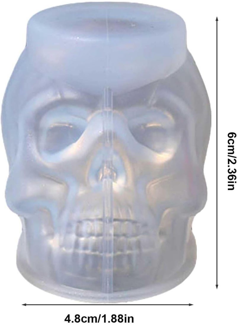 GGOOT - Silicone Molds | Halloween Skull Silicone Candle Mold - Novelty Mold DIY Halloween Candle Decorating Art, Candle Moulds for Making Beeswax Soap Plaster - Image 1