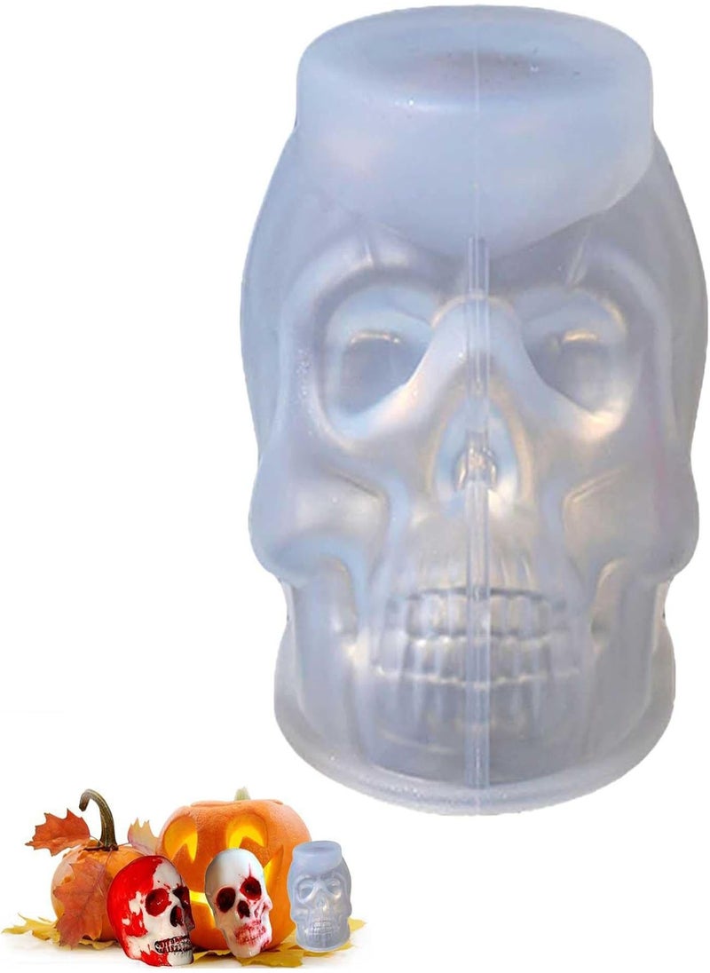 GGOOT - Silicone Molds | Halloween Skull Silicone Candle Mold - Novelty Mold DIY Halloween Candle Decorating Art, Candle Moulds for Making Beeswax Soap Plaster - Image 1